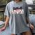 Baseball Mom Coquette Women Girls Baseball Mama Women's Comfort Colors T-Shirt Gray