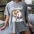 Baseball Mom Grandma Leopard Baseball Lover Fan Women's Comfort Colors T-Shirt Gray