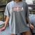 Baseball Mom With Pink Bow Women's Comfort Colors T-Shirt Gray