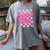 Baseball Mom And Pink Grid Sports Mother Mama Player Women's Comfort Colors T-Shirt Gray Baseball Mom And Pink Grid Sports Mother Mama Player Women's Comfort Colors T-Shirt Gray