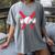 Baseball Mom Red Women's Comfort Colors T-Shirt Gray