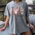 Baseball Mom Shirt Heart Love Baseball Momolife Women's Comfort Colors T-Shirt Gray