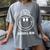 Baseball Mom Smile Face Shirt Varsity Cute Happy Face Women Women's Comfort Colors T-Shirt Gray Baseball Mom Smile Face Shirt Varsity Cute Happy Face Women Women's Comfort Colors T-Shirt Gray