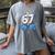 Blue Camo Baseball 67 Six Seven Camo Ice Cream Drip Boy Teen Women's Comfort Colors T-Shirt Gray