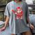 Drippy Baseball Mascot Valentine Heart Glasses Cartoon Women's Comfort Colors T-Shirt Gray
