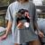 Football Mom Baseball Mom Of Both Messy Bun Mother's Day Premium Tri-Blend Women's Comfort Colors T-Shirt Gray