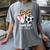 Game Day Vibes Soccer Baseball Mom Heart Women's Comfort Colors T-Shirt Gray