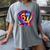 Gen Alpha Slang Ice Cream Drip Six Seven 67 Baseball Catcher Women's Comfort Colors T-Shirt Gray