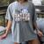 Hey Batter Batter Swing Graphic For Baseball Moms Women's Comfort Colors T-Shirt Gray