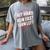 Hit Hard Run Fast Turn Left Baseball Fan Red Graphic Women's Comfort Colors T-Shirt Gray