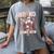 Ho Ho Home Run Baseball Christmas Holiday Sports Santa Women's Comfort Colors T-Shirt Gray