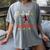 Ho Ho Homerun Xmas Sports Player Baseball Ugly Christmas Women's Comfort Colors T-Shirt Gray