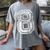 Jersey Number 8 Eight T-Shirt Football Number Baseball Mom Women's Comfort Colors T-Shirt Gray