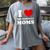 I Love Hot Baseball Moms I Heart Baseball Moms Women's Comfort Colors T-Shirt Gray