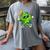 Lucky Shamrock Playing Baseball St Patrick's Kids Boys Women's Comfort Colors T-Shirt Gray