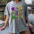 Mardi Gras Baseball Coquette Bow Fat Tuesday Parade Girls Women's Comfort Colors T-Shirt Gray Mardi Gras Baseball Coquette Bow Fat Tuesday Parade Girls Women's Comfort Colors T-Shirt Gray