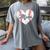 Mother's Day Distressed Heart Baseball Mom Mama Sport Fan Women's Comfort Colors T-Shirt Gray