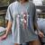 Patriotic Baseball Catcher American Flag Sports Tee Women's Comfort Colors T-Shirt Gray