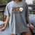 Peace Love Baseball Mom Leopard Print Cheetah Pattern Women's Comfort Colors T-Shirt Gray