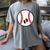 Pregnant Baseball Mom Pregnancy Announcement Baby Feet Belly Women's Comfort Colors T-Shirt Gray