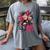 Punk Girl With Anger Kanji And Baseball Bat Women's Comfort Colors T-Shirt Gray Punk Girl With Anger Kanji And Baseball Bat Women's Comfort Colors T-Shirt Gray