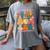 Retro Groovy In My Baseball Mom Era Happy Women Premium Women's Comfort Colors T-Shirt Gray