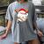 Santa Sports For Men Boys Christmas Baseball Player Women's Comfort Colors T-Shirt Gray
