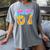 Six Seven Baseball Drip Women's Comfort Colors T-Shirt Gray Six Seven Baseball Drip Women's Comfort Colors T-Shirt Gray
