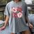 Six Seven Baseball Lover Sports Red Heart Bow Valentine Girl Women's Comfort Colors T-Shirt Gray Six Seven Baseball Lover Sports Red Heart Bow Valentine Girl Women's Comfort Colors T-Shirt Gray