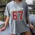 Six Seven Meme Boys Girls Kids 67 Baseball Jersey Women's Comfort Colors T-Shirt Gray