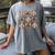 Soccer Bow Game Day Baseball Coquette Bow Women Girls Women's Comfort Colors T-Shirt Gray