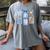 Stamps Coquette Bow Baseball Kids Youth Girls Baseball Mom Women's Comfort Colors T-Shirt Gray Stamps Coquette Bow Baseball Kids Youth Girls Baseball Mom Women's Comfort Colors T-Shirt Gray