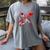 Valentine Baseball Player Drip Women's Comfort Colors T-Shirt Gray