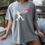 Valentines Day Baseball Batter Silhouette Heart Women's Comfort Colors T-Shirt Gray