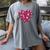 Valentine's Day Baseball Heart Softball Player Sports Lover Women's Comfort Colors T-Shirt Gray