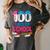 100 Days Of School Baseball Drip Bat 100th Day Of School Boy Women's Comfort Colors T-Shirt Pepper