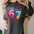 I Was 6 Now I'm 7 Meme Six Seven Baseball 7th Birthday Women's Comfort Colors T-Shirt Pepper