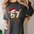 67 Baseball Xmas Lights Santa Hat Holiday Women's Comfort Colors T-Shirt Pepper 67 Baseball Xmas Lights Santa Hat Holiday Women's Comfort Colors T-Shirt Pepper