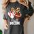 Ball Mom Football Baseball Mom Heart Women's Comfort Colors T-Shirt Pepper