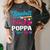 Baseball Or Bows Poppa Loves You Gender Reveal Women's Comfort Colors T-Shirt Pepper