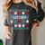 Baseball Catcher Ugly Christmas Sweater Pattern Sports Xmas Women's Comfort Colors T-Shirt Pepper