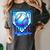 Baseball Drip Ice Cream Blue Glow Melt Ball Graphic Women's Comfort Colors T-Shirt Pepper Baseball Drip Ice Cream Blue Glow Melt Ball Graphic Women's Comfort Colors T-Shirt Pepper
