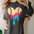 Baseball Drip Melting Ice Cream Baseball Heart Boys Girls Women's Comfort Colors T-Shirt Pepper