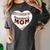 Baseball Mom Heart Love Mother's Day Game Day Support Women's Comfort Colors T-Shirt Pepper