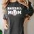 Baseball MOM Mother's Day Baseball Game Cheer Mom Women's Comfort Colors T-Shirt Pepper
