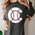 Baseball Sport Player Graphic Monogram Initial Letter C Women's Comfort Colors T-Shirt Pepper Baseball Sport Player Graphic Monogram Initial Letter C Women's Comfort Colors T-Shirt Pepper