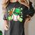 Baseball St Patricks Day Lucky Baseball Player Shamrock Women's Comfort Colors T-Shirt Pepper