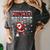 Jingle Ballers Plaid Santa Dabbing Baseball Christmas Women's Comfort Colors T-Shirt Pepper