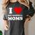 I Love Hot Baseball Moms I Heart Baseball Moms Women's Comfort Colors T-Shirt Pepper