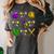 Mardi Gras Baseball Coquette Bow Fat Tuesday Parade Girls Women's Comfort Colors T-Shirt Pepper Mardi Gras Baseball Coquette Bow Fat Tuesday Parade Girls Women's Comfort Colors T-Shirt Pepper